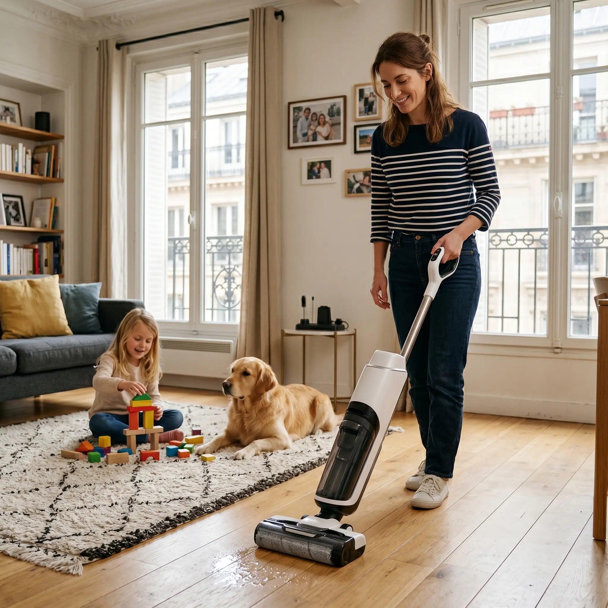 Aspirateur laveur auto nettoyant avec commande vocale Aspiroclean