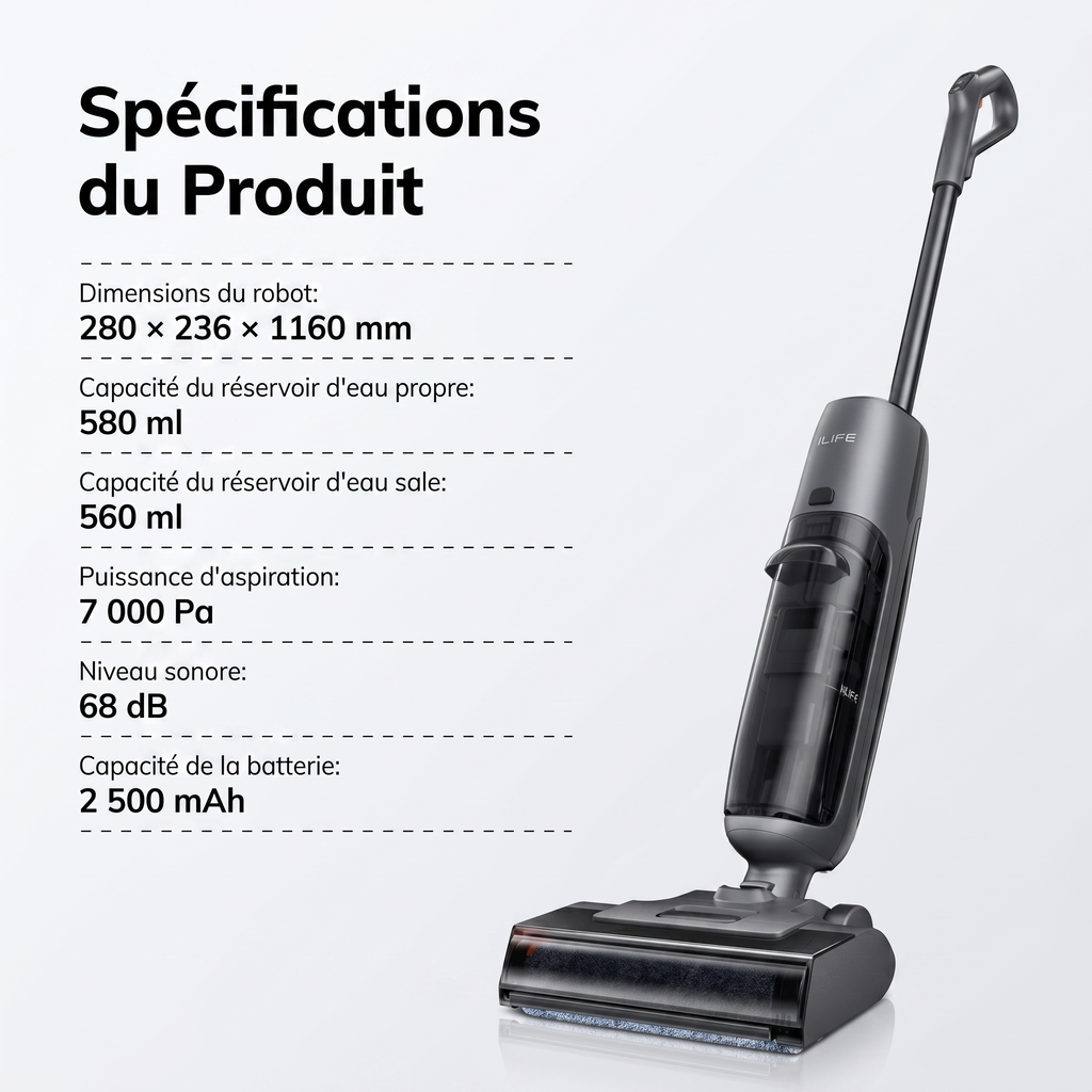 Aspirateur laveur autonettoyant