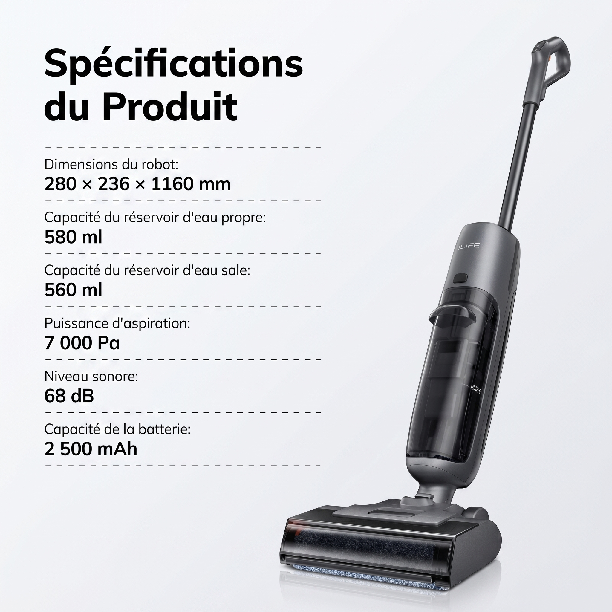 Aspirateur laveur autonettoyant