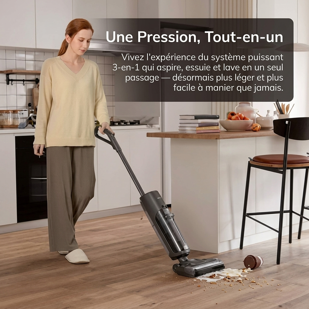 Aspirateur laveur autonettoyant