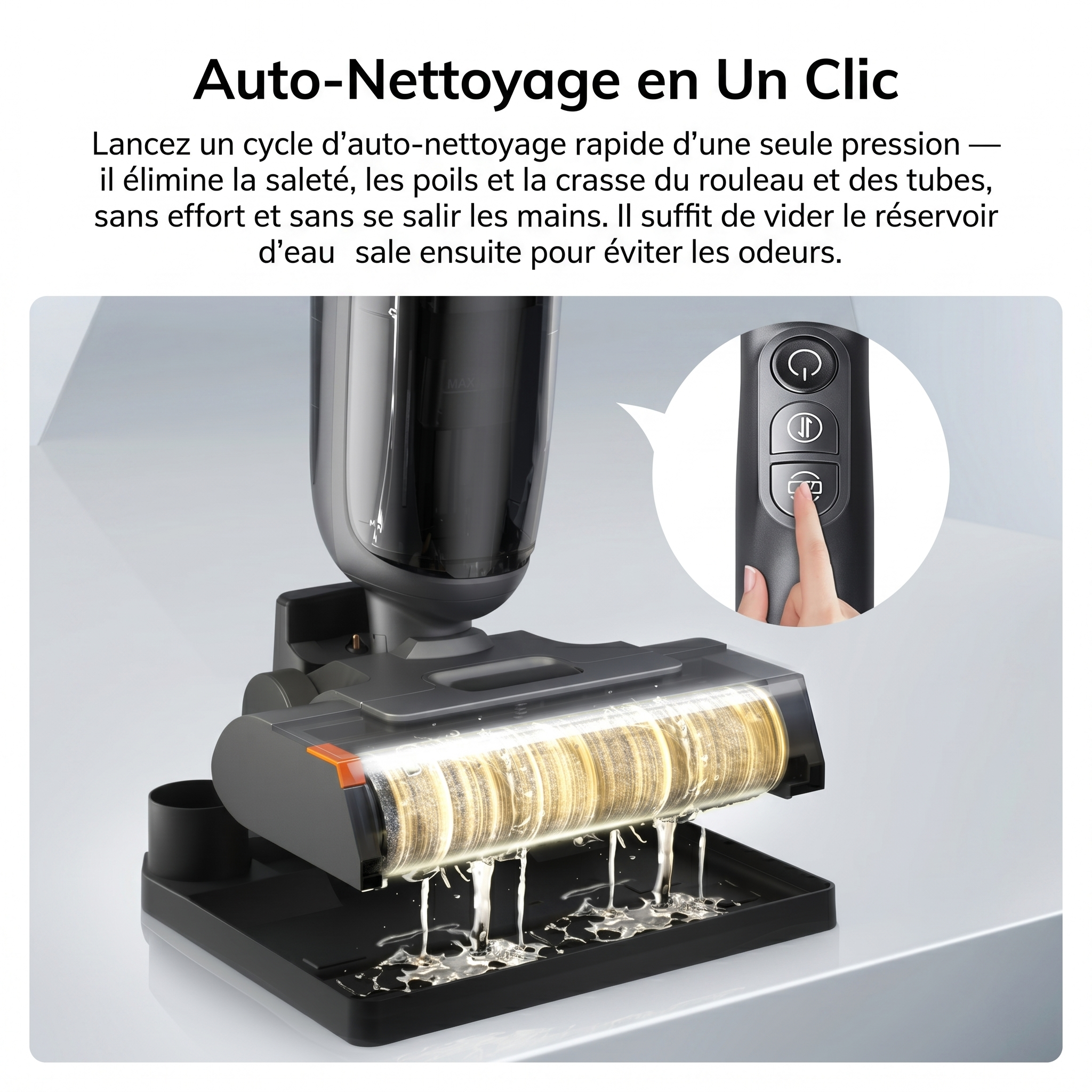 Aspirateur laveur autonettoyant
