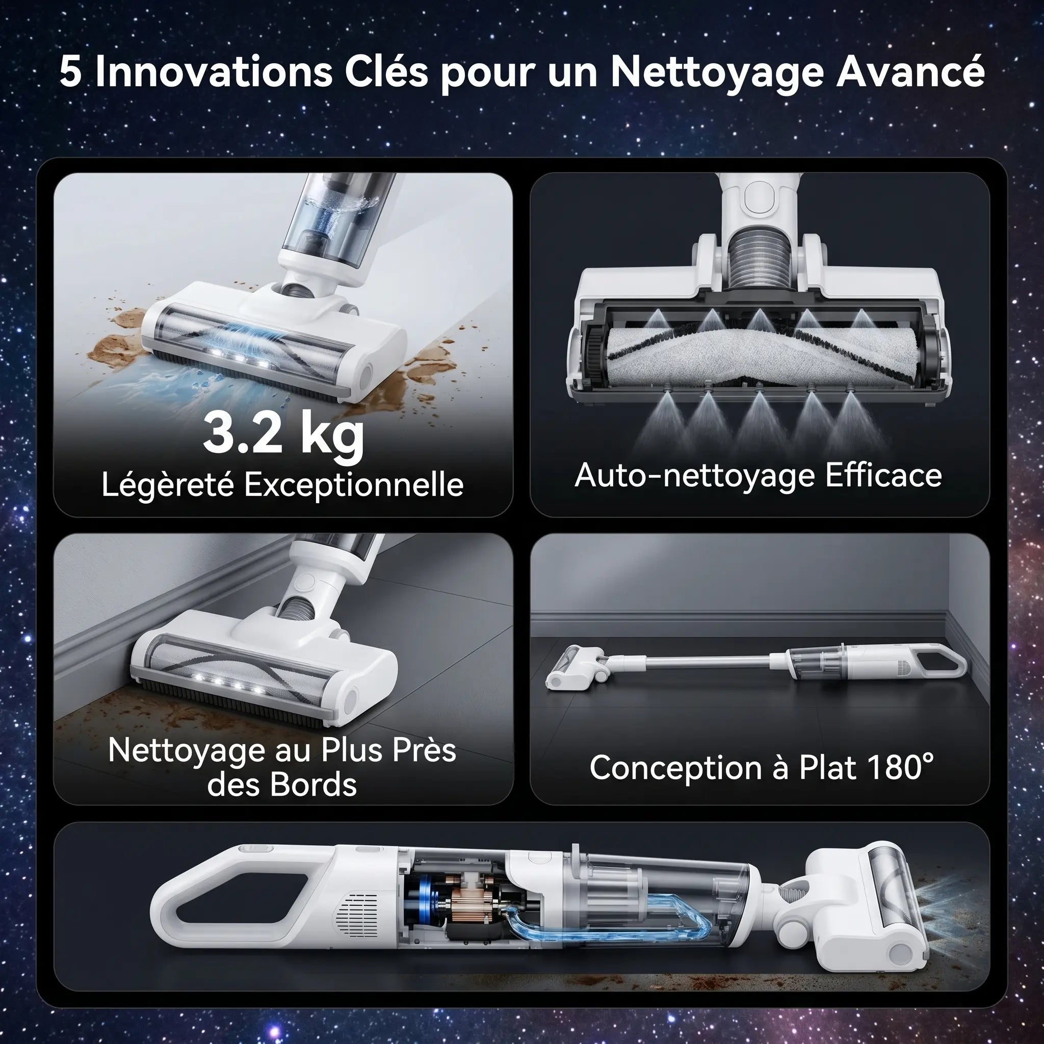 Aspirateur laveur noir