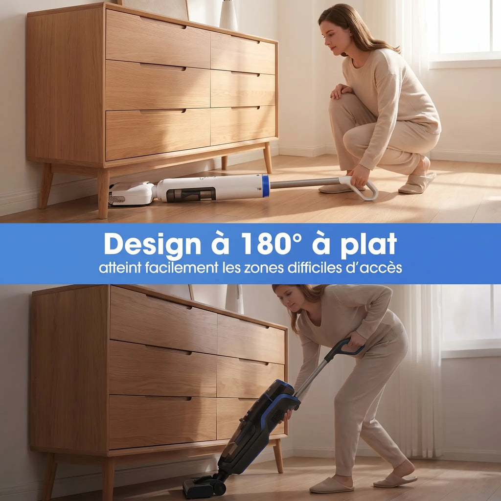 Aspirateur laveur sans fil autonettoyant et silencieux Aspiroclean
