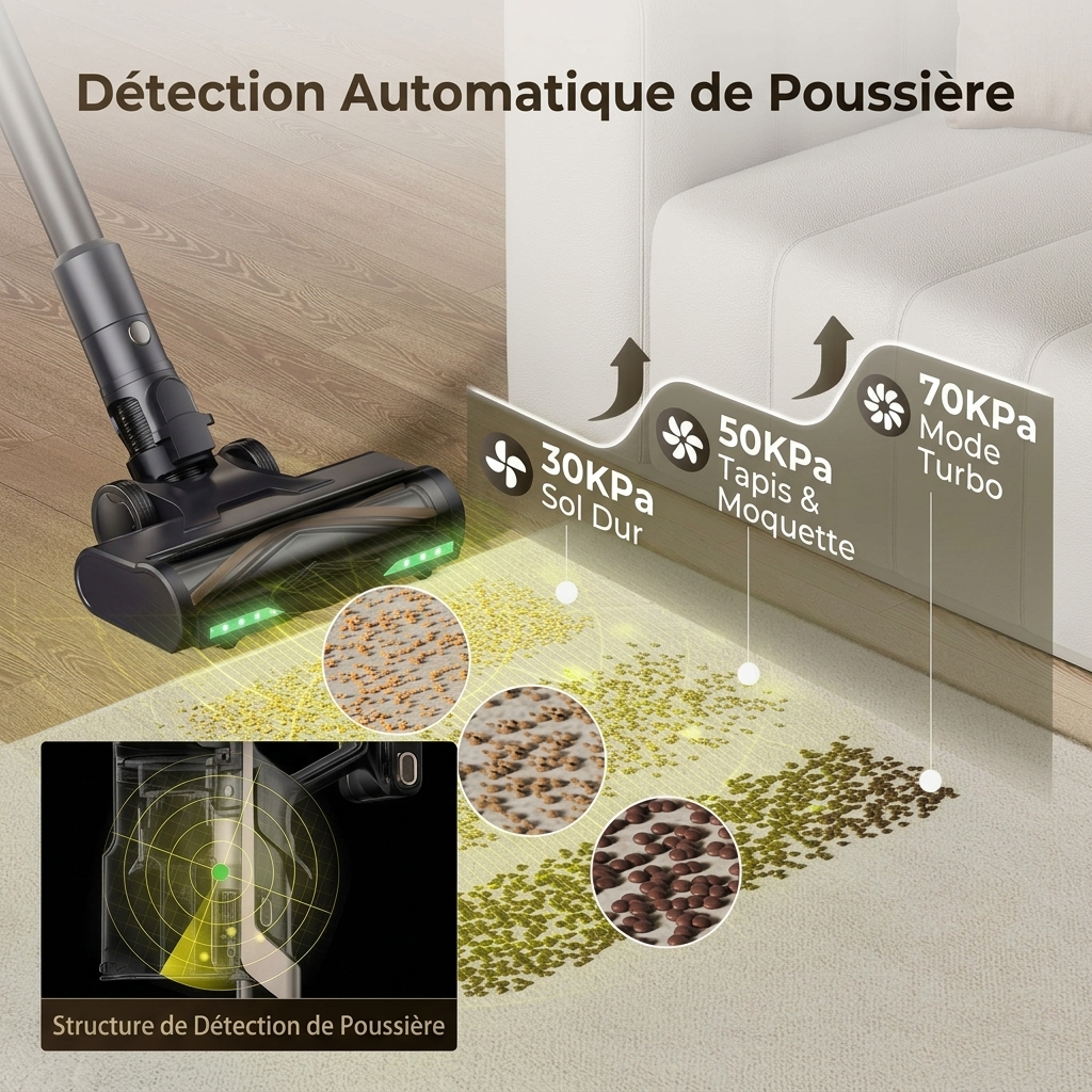 Aspirateur laveur sans fil autonettoyant et flexible Aspiroclean
