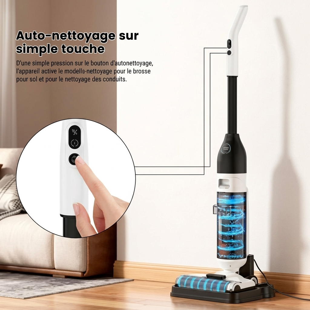 Aspirateur laveur sans fil 3-en-1 