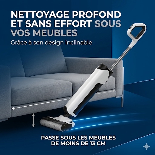 Aspirateur laveur 3-en-1 autonettoyant VORTEX Aspiroclean