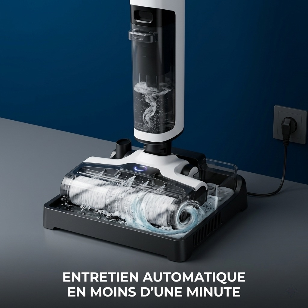 Aspirateur laveur 3-en-1 autonettoyant VORTEX Aspiroclean