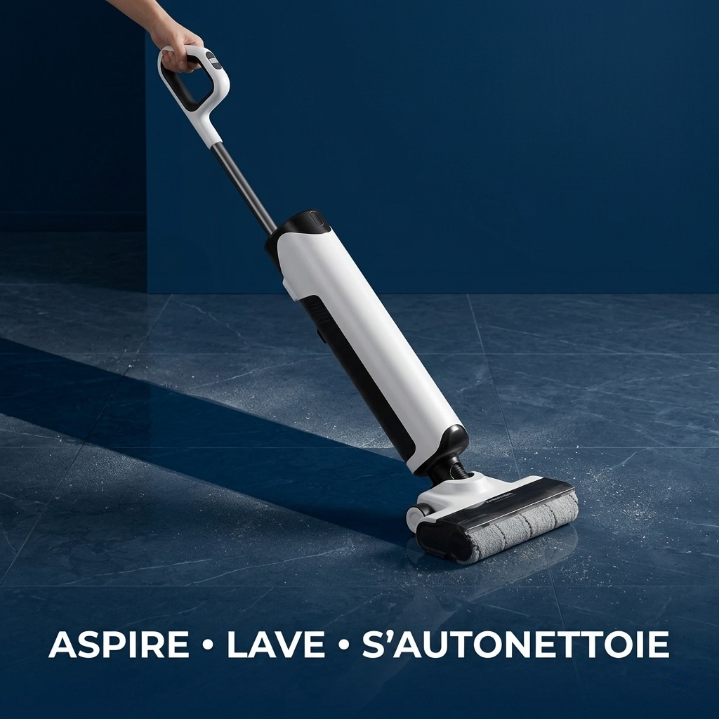 Aspirateur laveur 3-en-1 autonettoyant VORTEX Aspiroclean