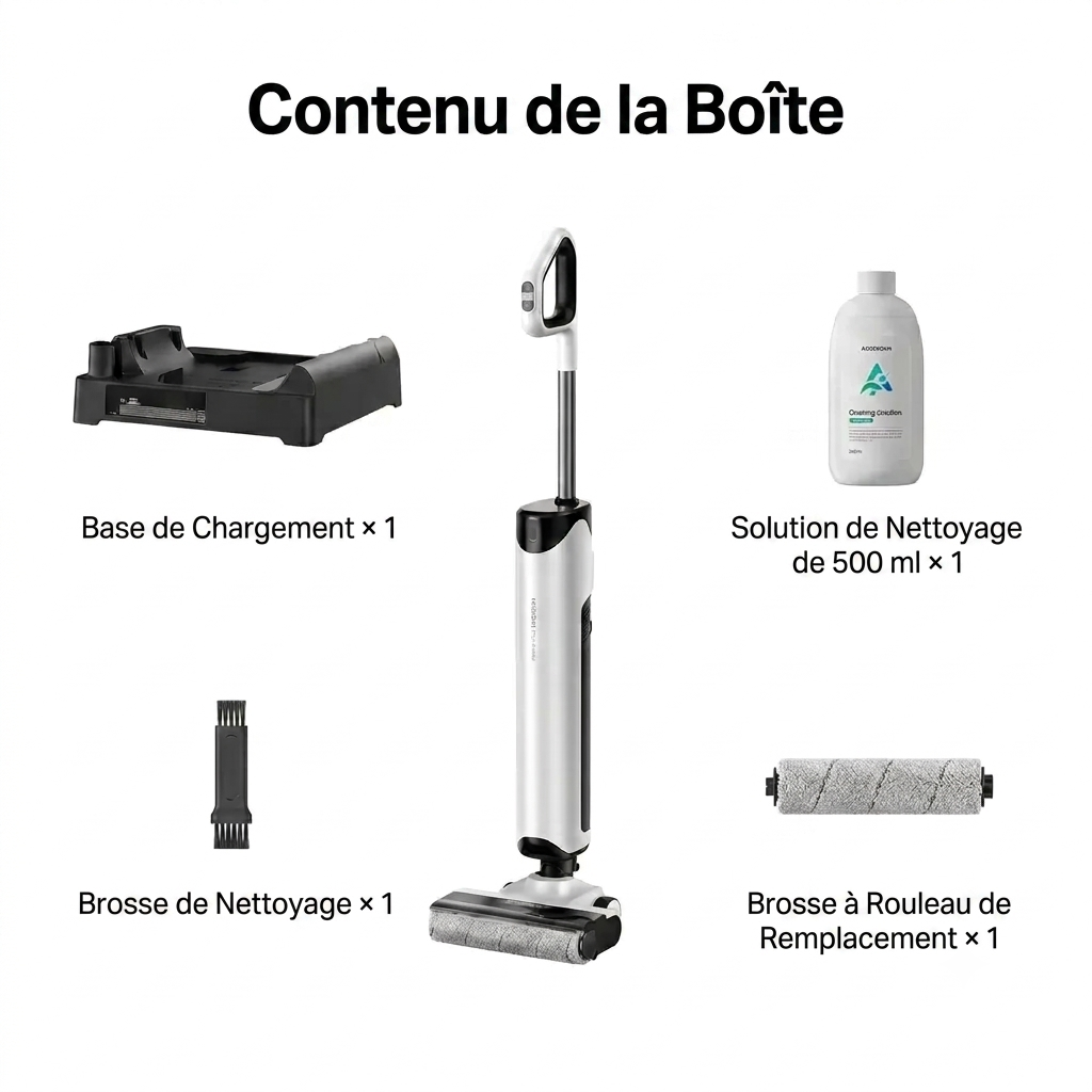 Aspirateur laveur 3-en-1 autonettoyant Aspiroclean